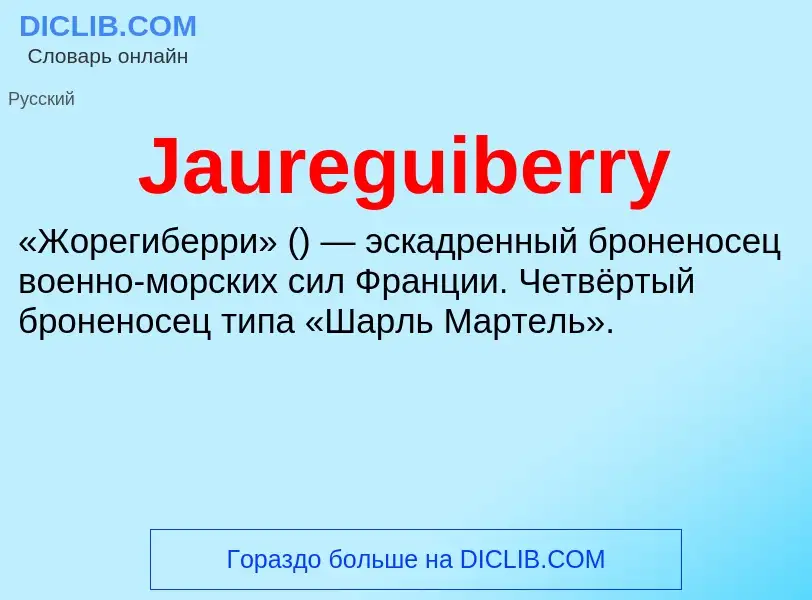 Was ist Jaureguiberry - Definition