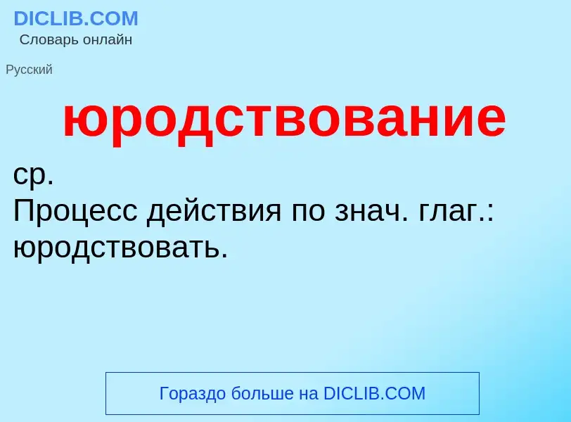 What is юродствование - meaning and definition