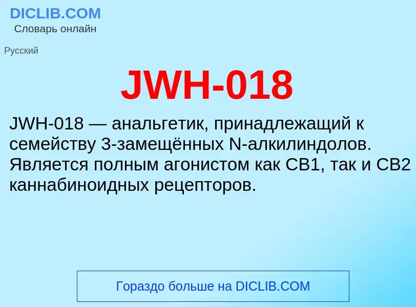 What is JWH-018 - definition