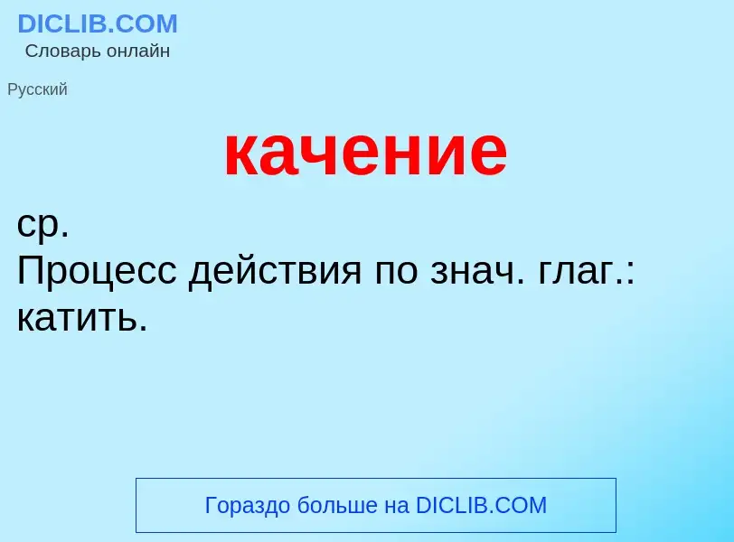 Что такое качение - определение