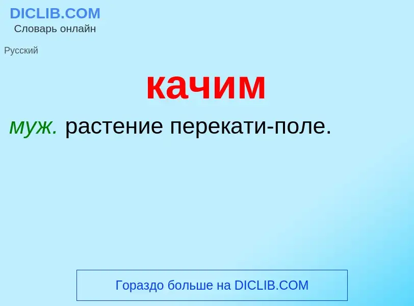 What is качим - definition