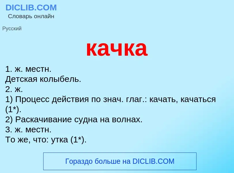 Что такое качка - определение