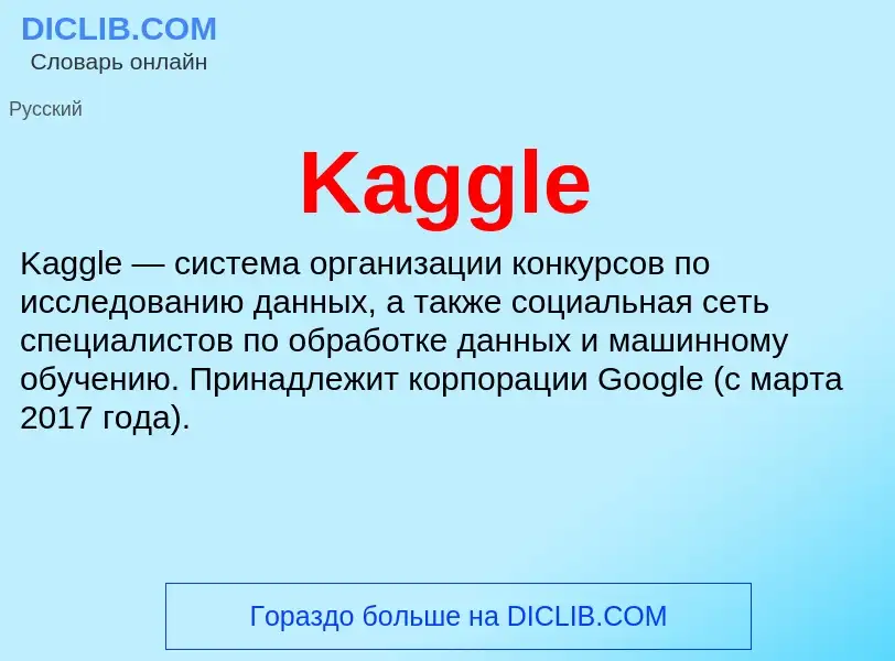 Что такое Kaggle - определение