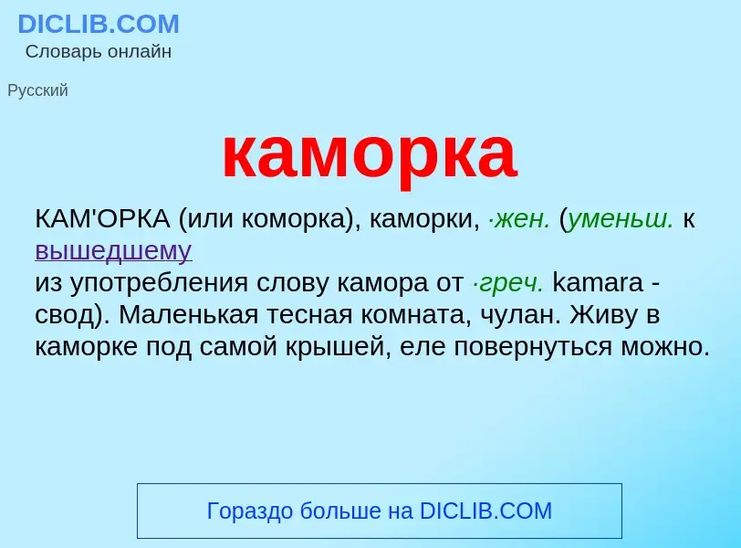 Что такое каморка - определение