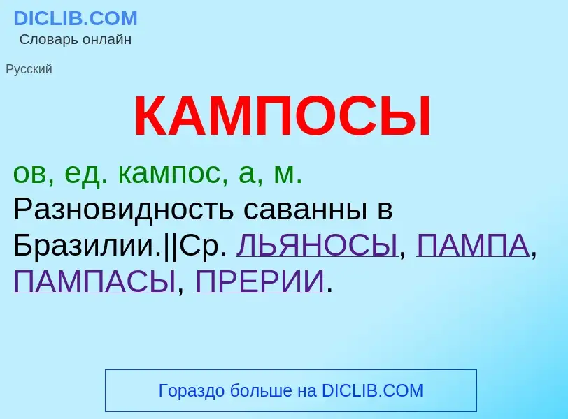 Что такое КАМПОСЫ - определение