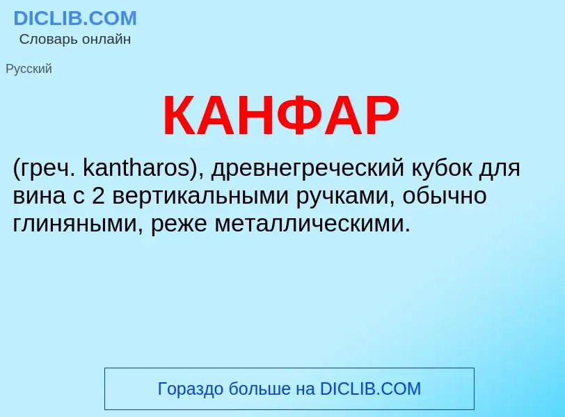 Что такое КАНФАР - определение