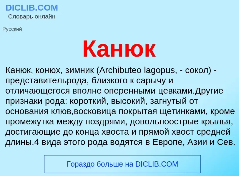 Что такое Канюк - определение