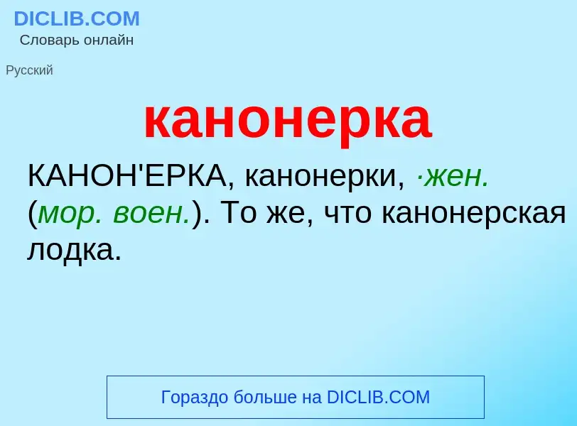 Что такое канонерка - определение