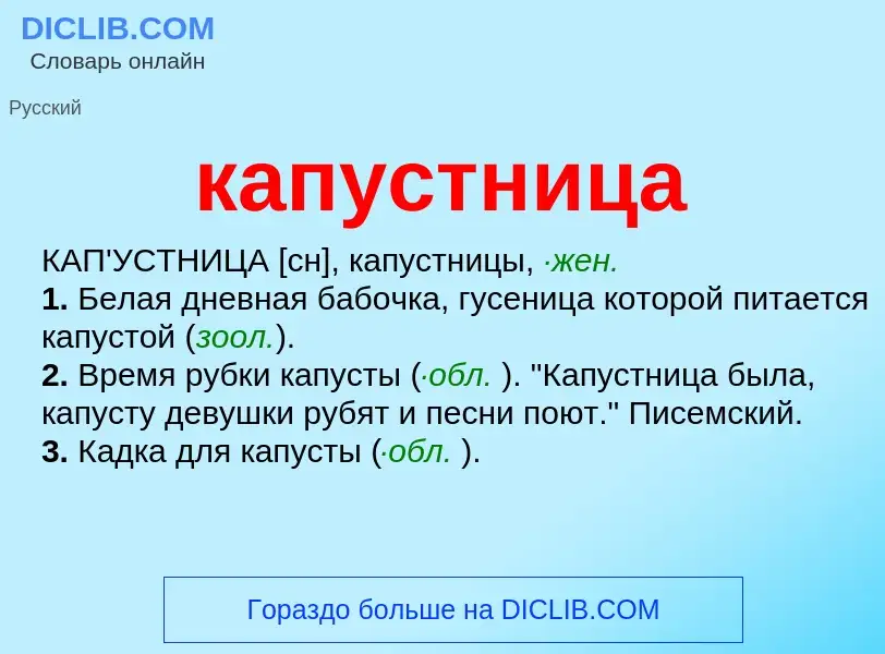 Was ist капустница - Definition