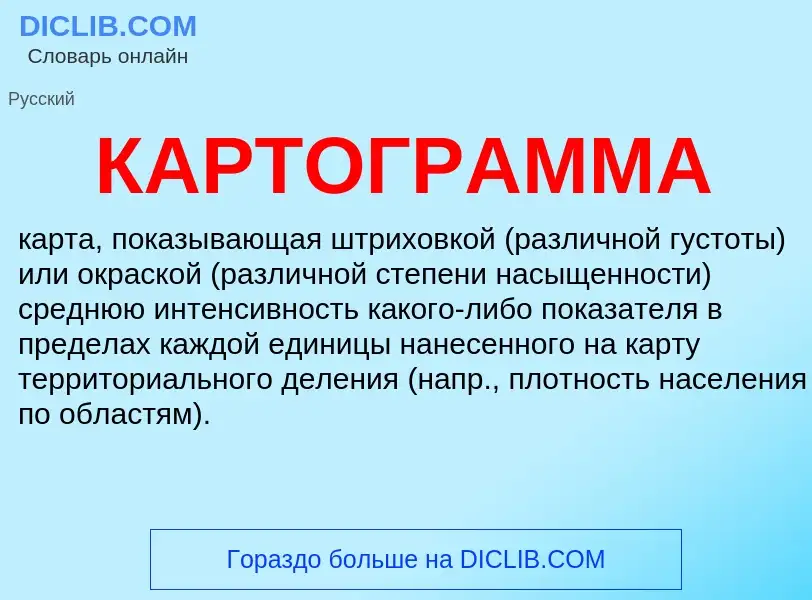 Что такое КАРТОГРАММА - определение