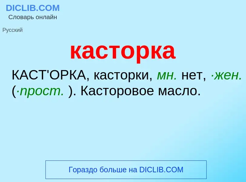 Что такое касторка - определение