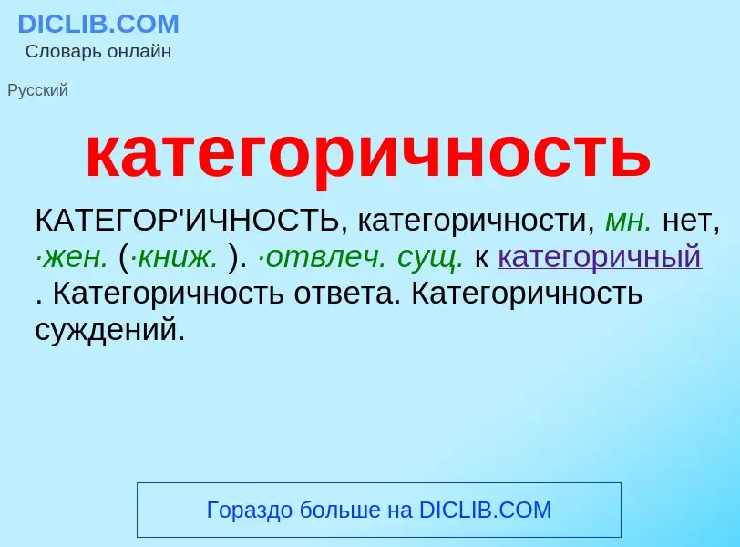 Что такое категоричность - определение