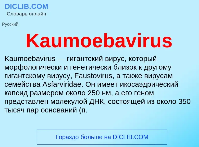 Wat is Kaumoebavirus - definition