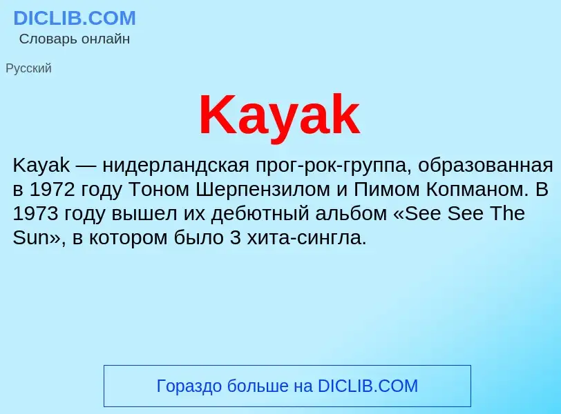 Wat is Kayak - definition