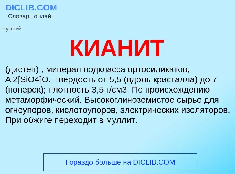 What is КИАНИТ - definition