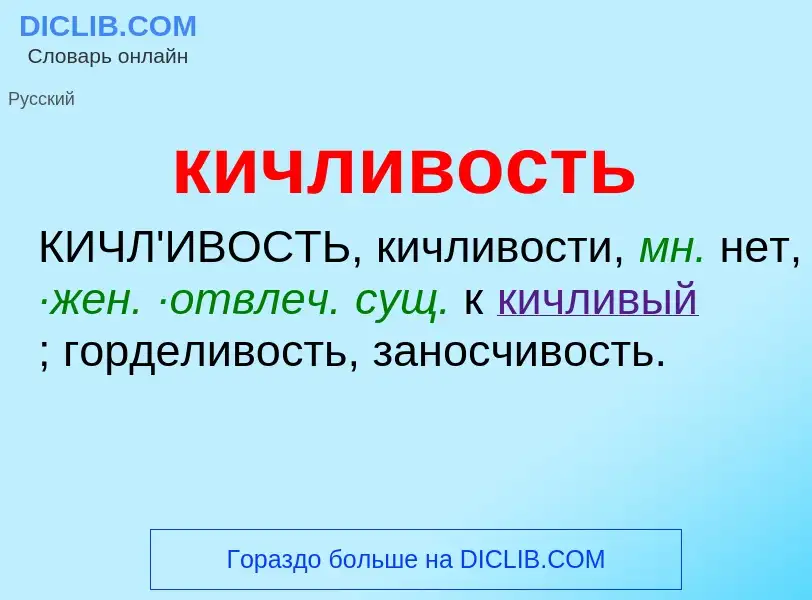 Что такое кичливость - определение