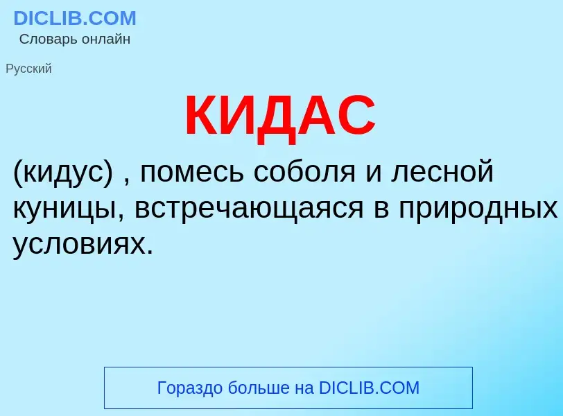 What is КИДАС - definition