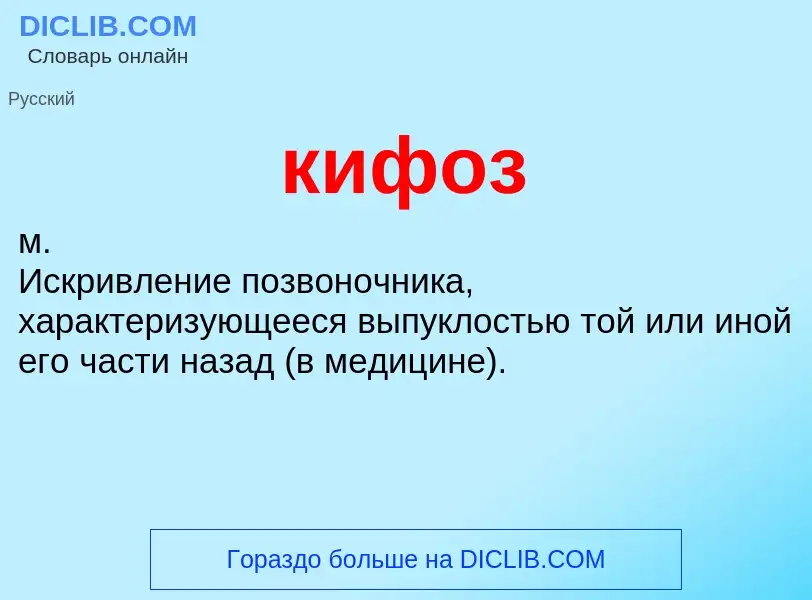 Что такое кифоз - определение