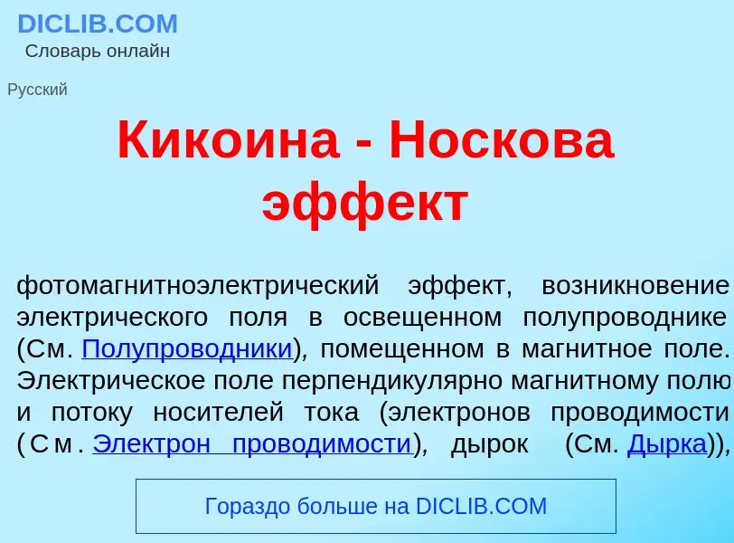 Che cos'è Кик<font color="red">о</font>ина - Носк<font color="red">о</font>ва эфф<font color="red">е