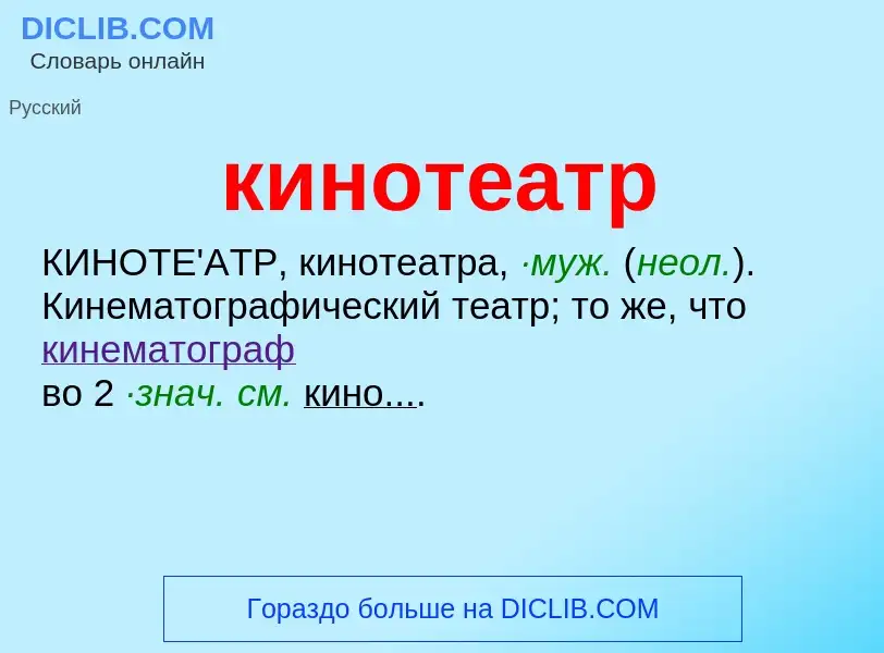 Что такое кинотеатр - определение