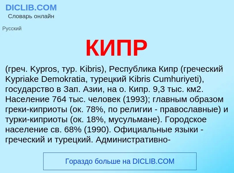 What is КИПР - definition