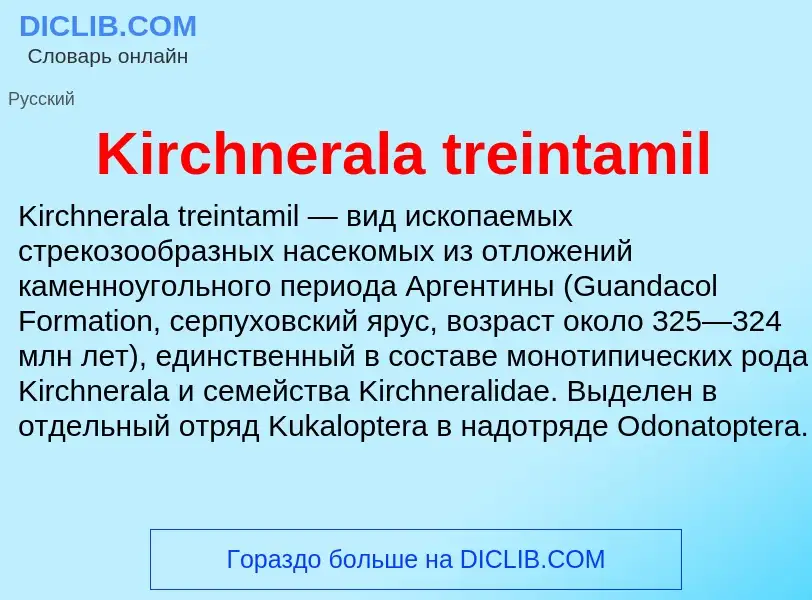 Что такое Kirchnerala treintamil - определение