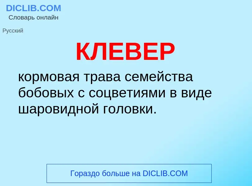 Wat is КЛЕВЕР - definition