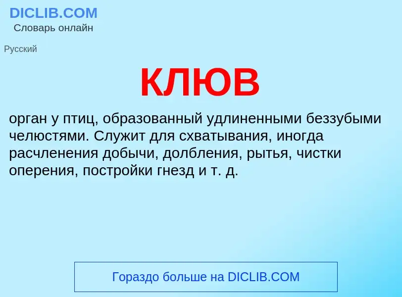 What is КЛЮВ - meaning and definition