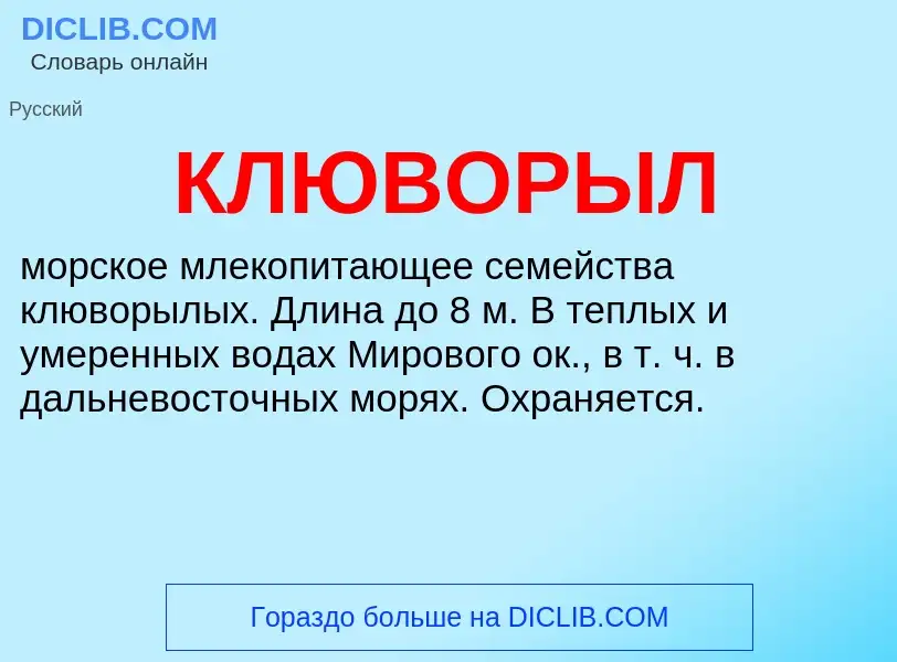 What is КЛЮВОРЫЛ - meaning and definition