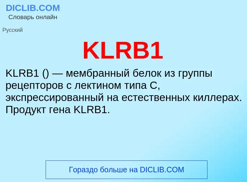 ¿Qué es KLRB1? - significado y definición