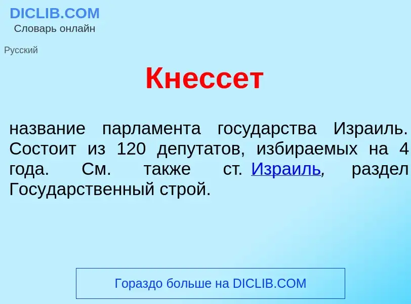 Что такое Кн<font color="red">е</font>ссет - определение