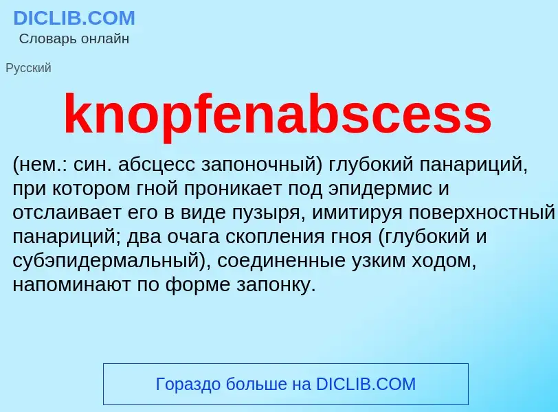 Was ist knopfenabscess  - Definition