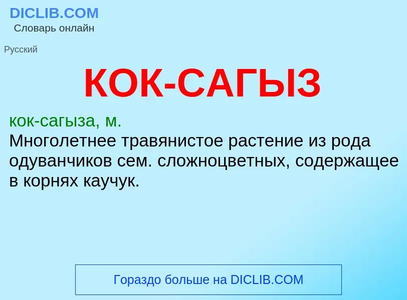 What is КОК-САГЫЗ - definition