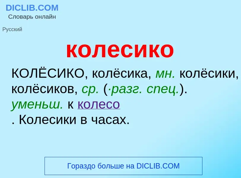 O que é колесико - definição, significado, conceito