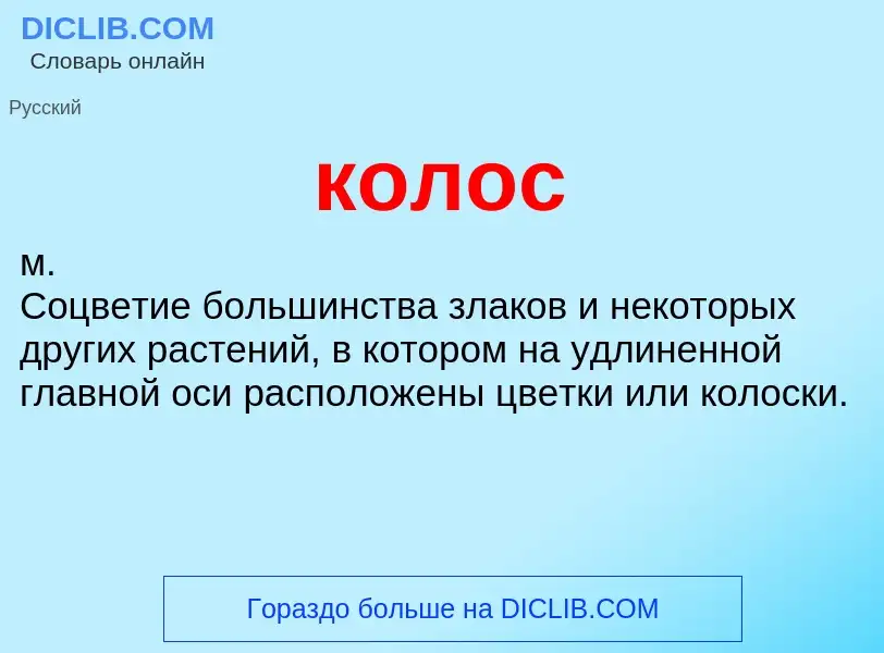 What is колос - definition