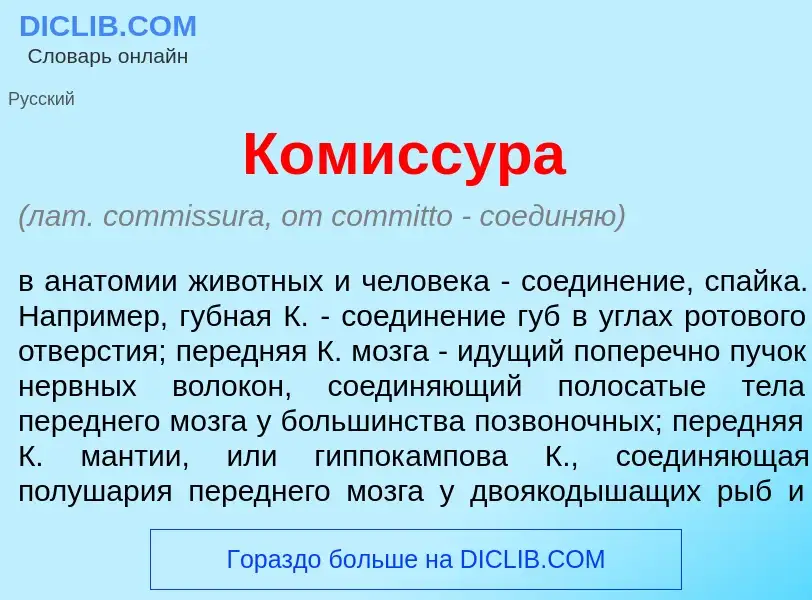 Τι είναι Комисс<font color="red">у</font>ра - ορισμός