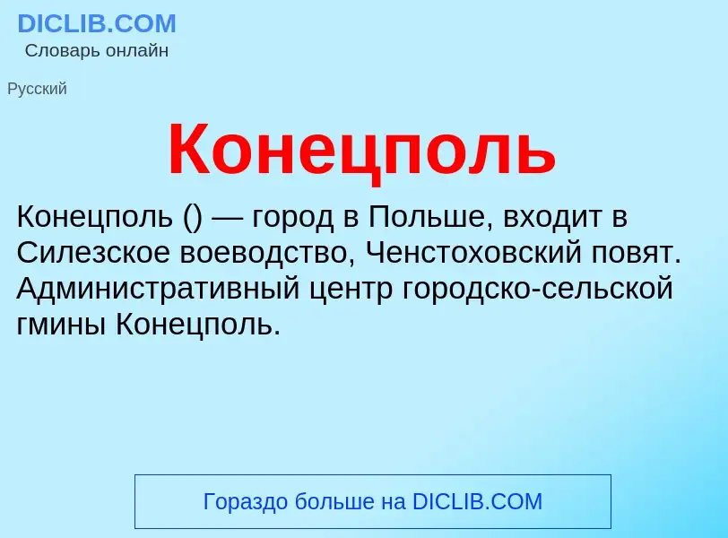 Что такое Конецполь - определение