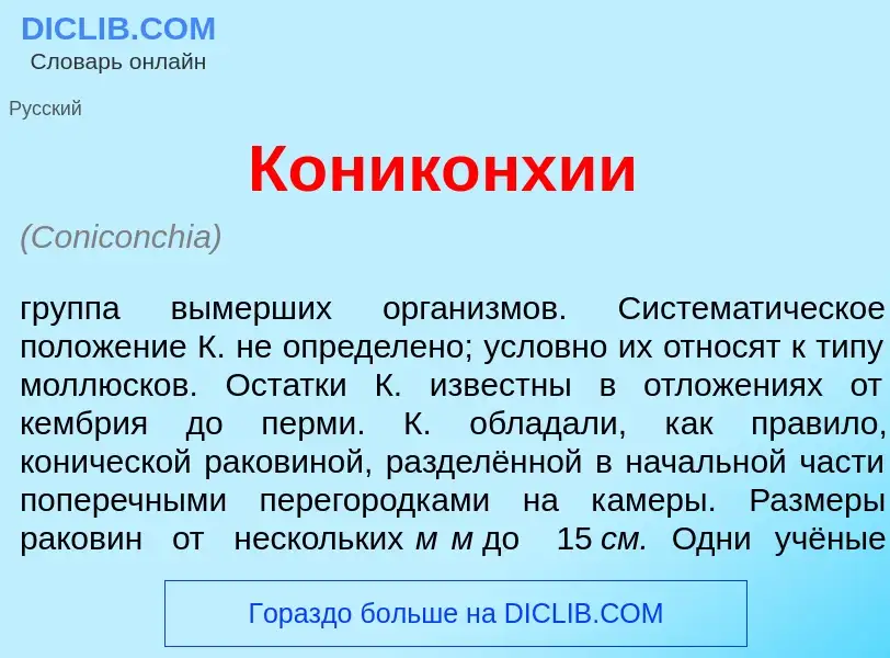 Что такое Коник<font color="red">о</font>нхии - определение