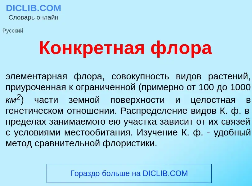 Что такое Конкр<font color="red">е</font>тная фл<font color="red">о</font>ра - определение