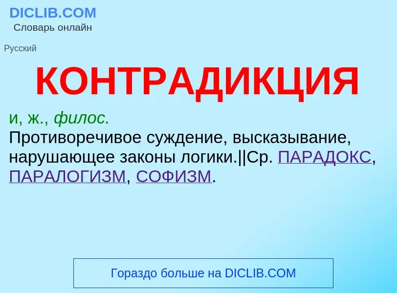 What is КОНТРАДИКЦИЯ - definition