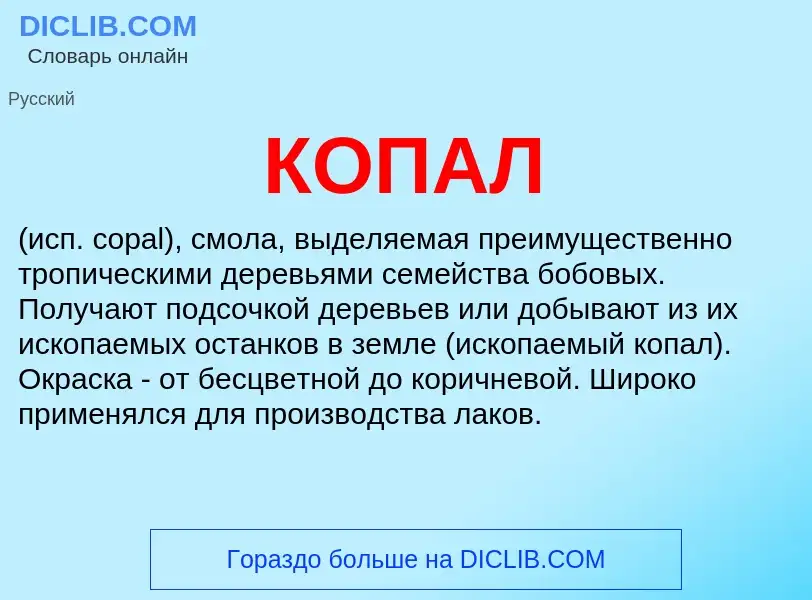 Wat is КОПАЛ - definition