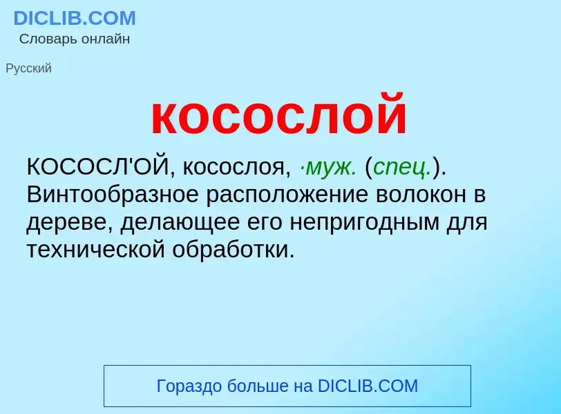 Wat is косослой - definition