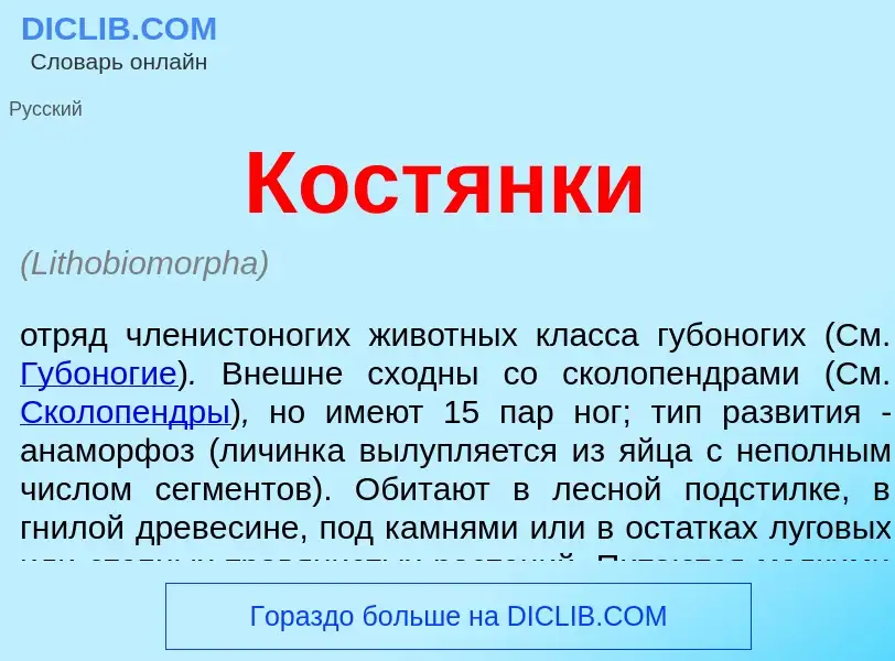 Что такое Костянки - определение