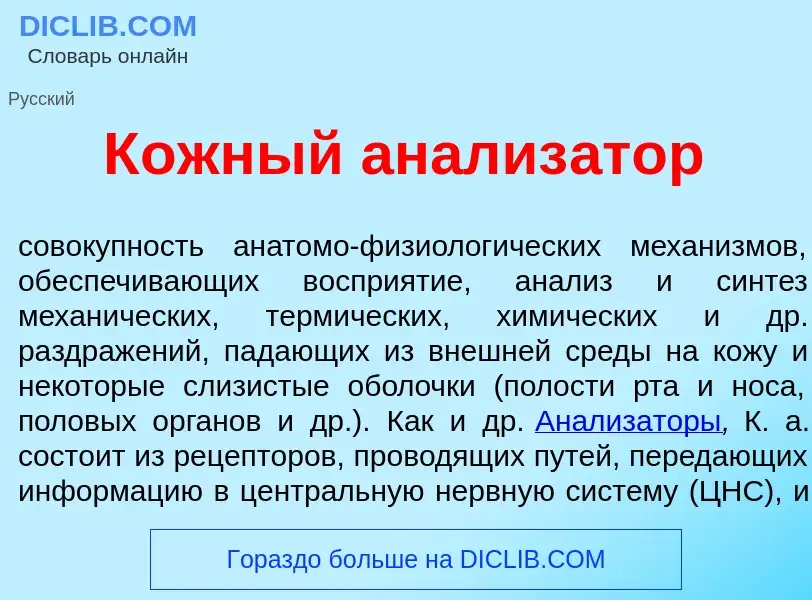 What is К<font color="red">о</font>жный анализ<font color="red">а</font>тор - definition