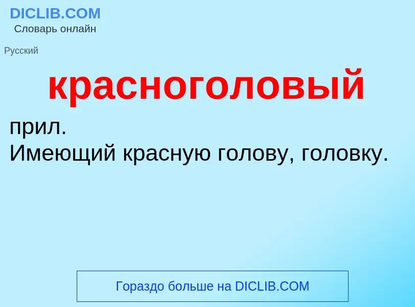 O que é красноголовый - definição, significado, conceito