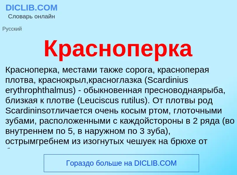 O que é Красноперка - definição, significado, conceito