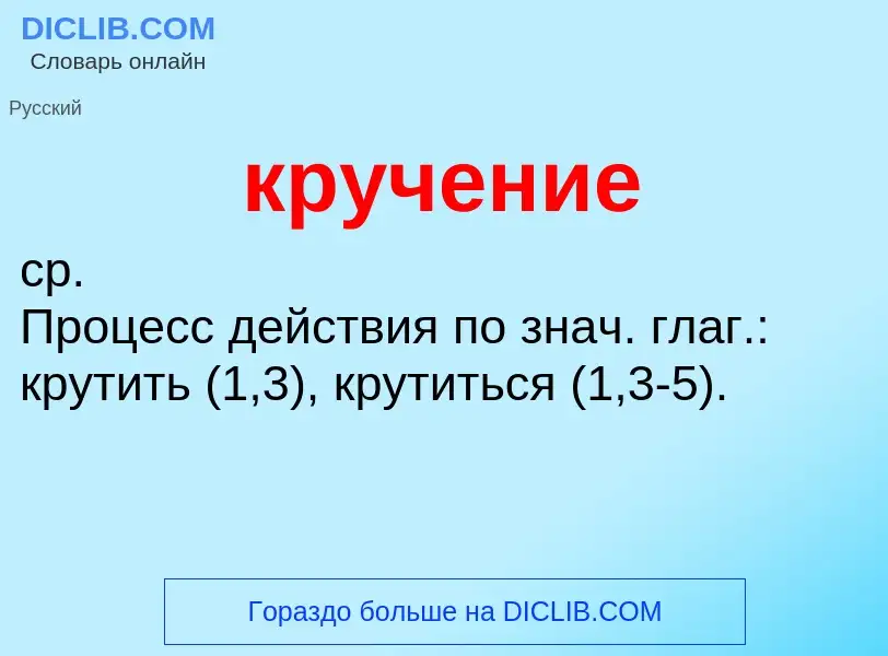 What is кручение - meaning and definition