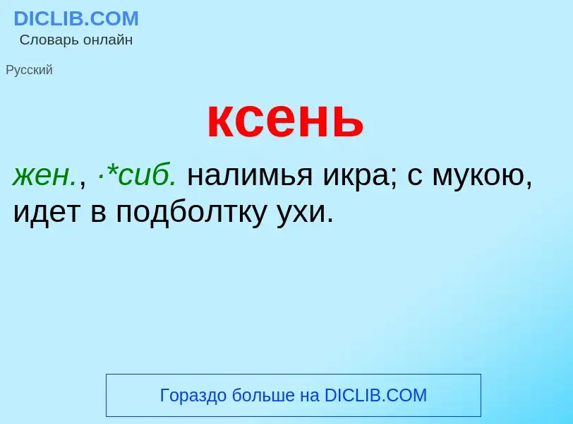 Was ist ксень - Definition