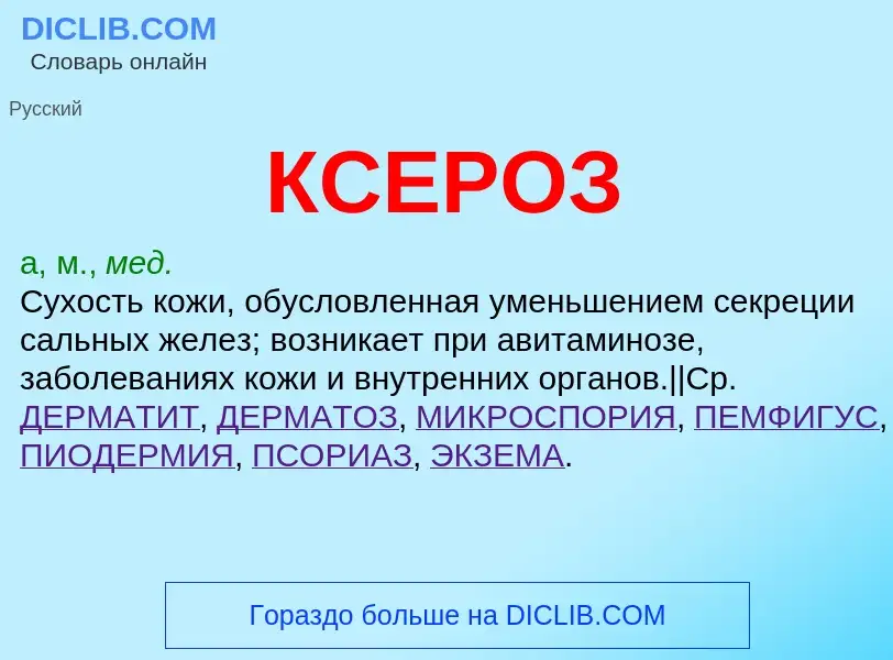 ¿Qué es КСЕРОЗ? - significado y definición