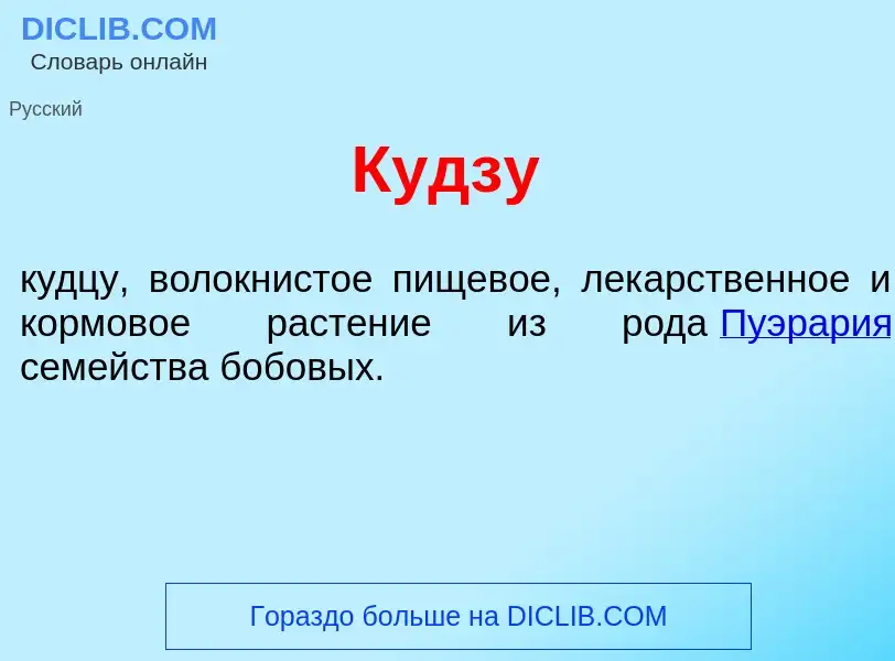 Τι είναι Кудз<font color="red">у</font> - ορισμός